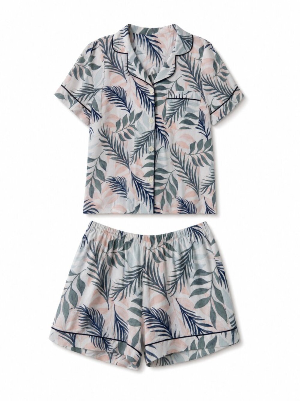 BedHead Breezy Palm Shorty Pajama Set XS NWT